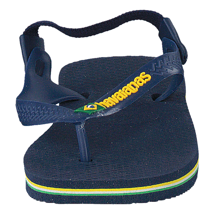 Baby Brasil Logo Navy Blue/Yellow