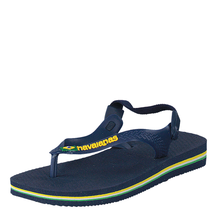 Baby Brasil Logo Navy Blue/Yellow