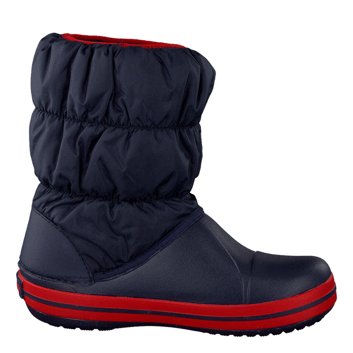 Winter Puff Boot Kids Navy-Red