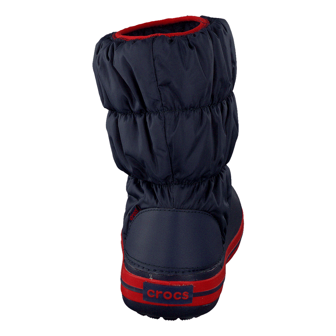 Winter Puff Boot Kids Navy-Red