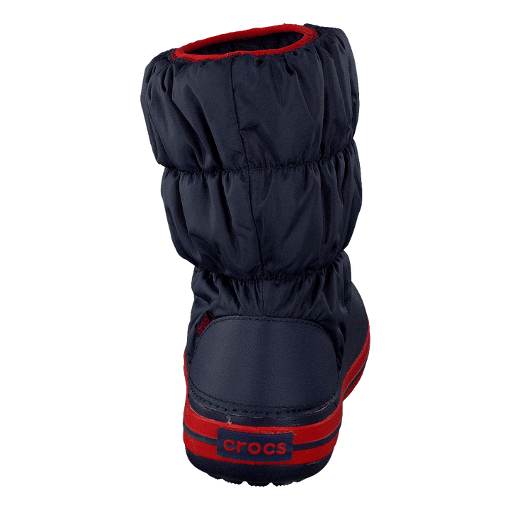 Winter Puff Boot Kids Navy-Red