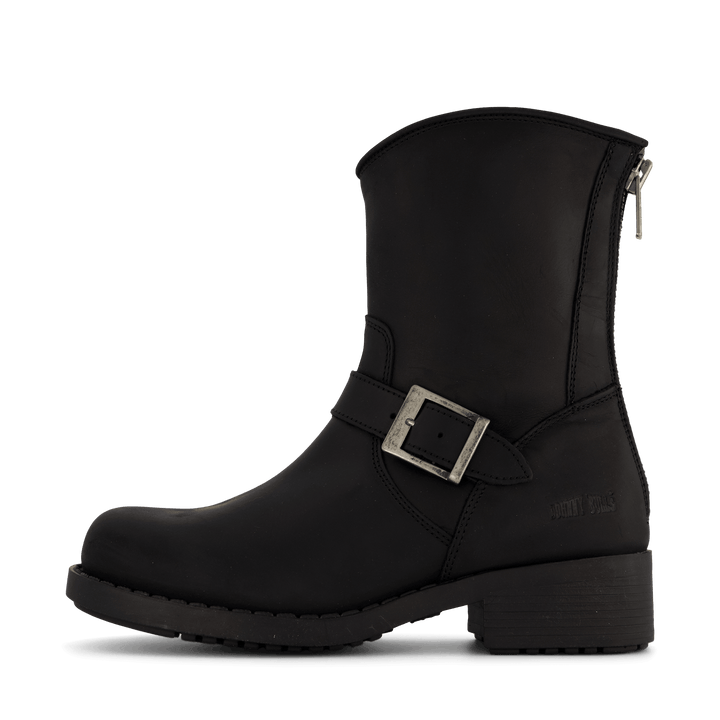 Low Boot Zip Back Black/Silver