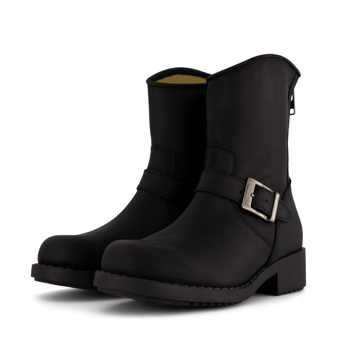 Low Boot Zip Back Black/Silver