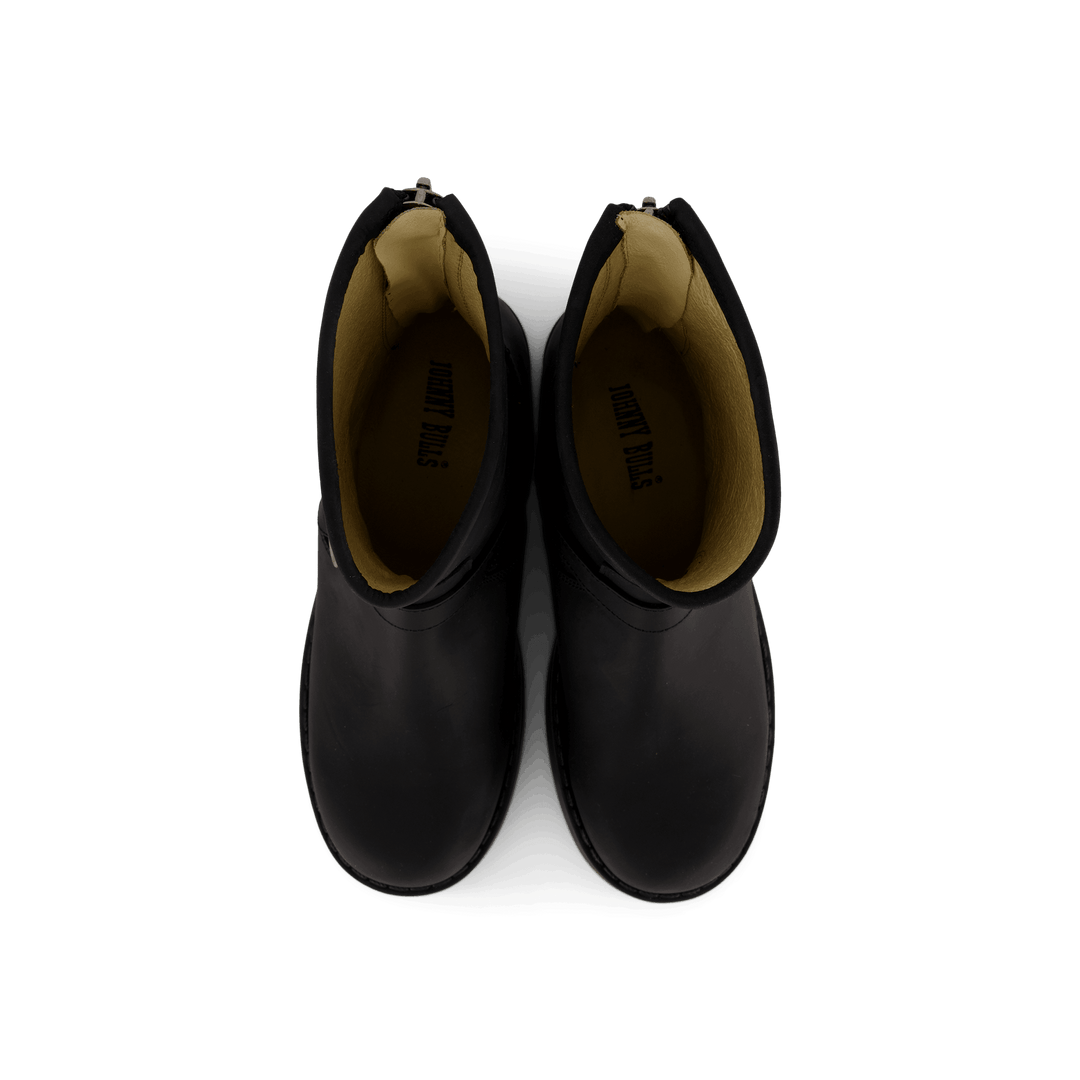 Low Boot Zip Back Black/Silver
