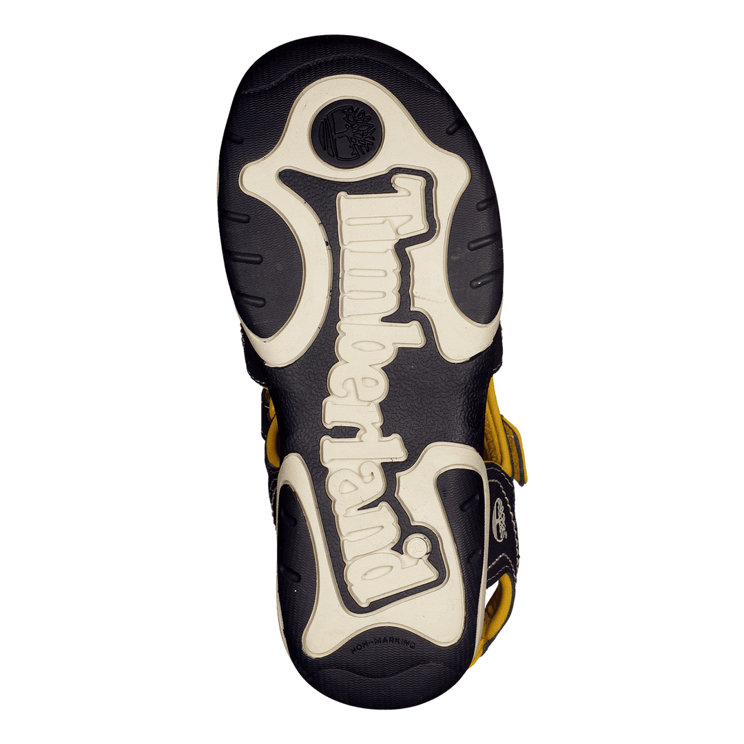 Adventure 2-strap sandal Navy/Yellow