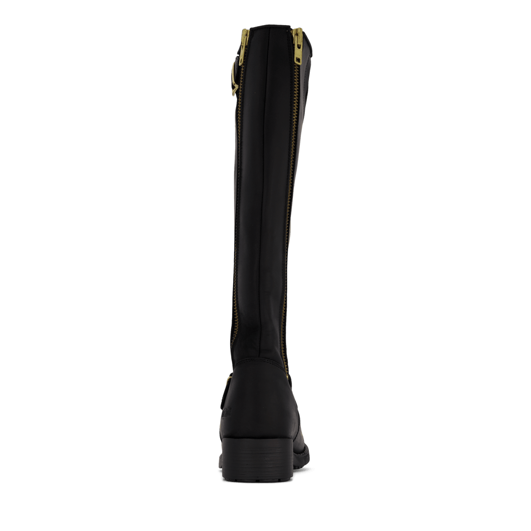 High Boot Double Zip Black / Shiny Gold