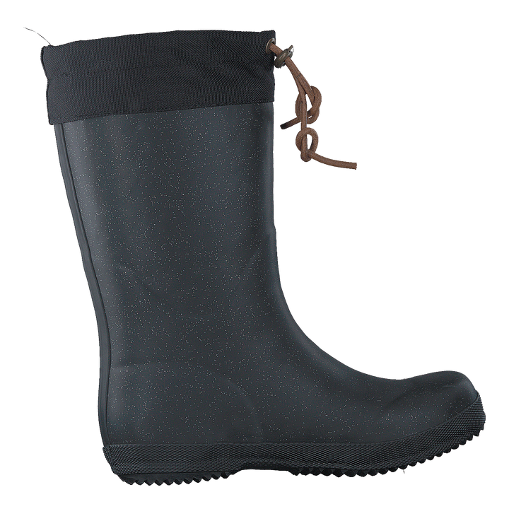 Rubber Boot Winter Thermo Glitter Black