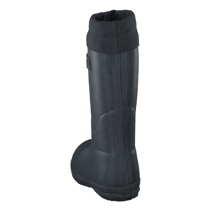 Rubber Boot Winter Thermo Glitter Black