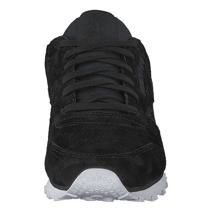 Cl Lthr Woven EMB Black/White