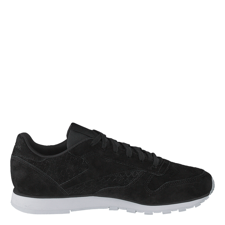 Cl Lthr Woven EMB Black/White