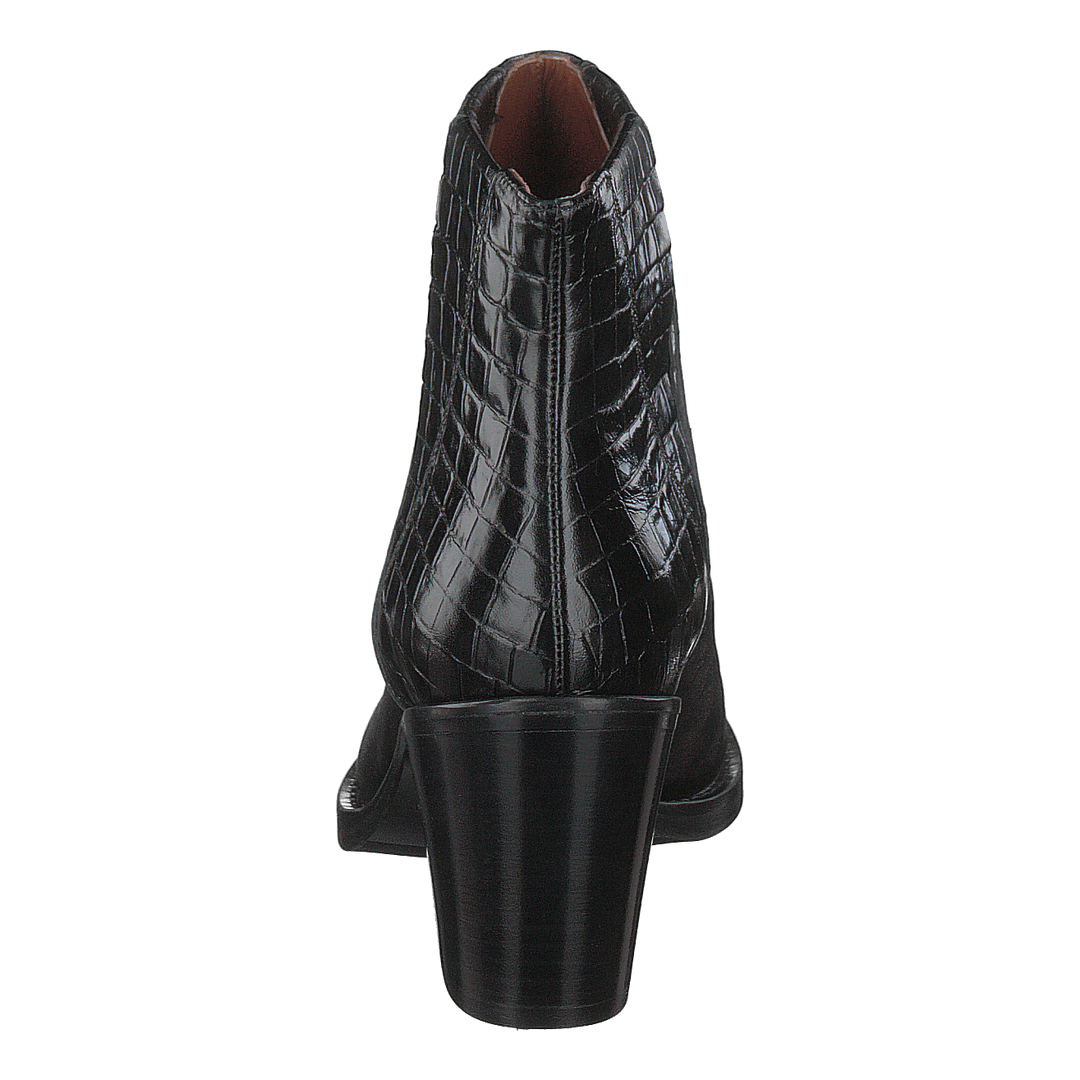 Luisa High Croco Black