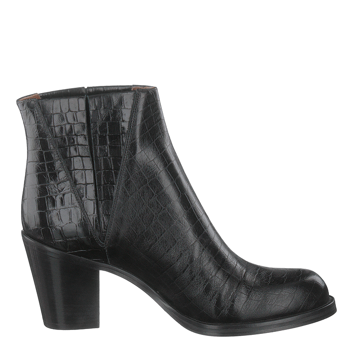 Luisa High Croco Black