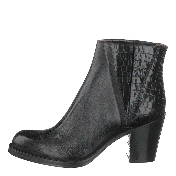Luisa High Croco Black