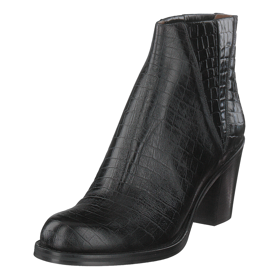 Luisa High Croco Black