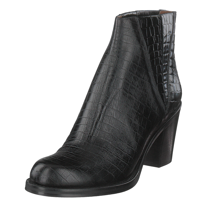 Luisa High Croco Black