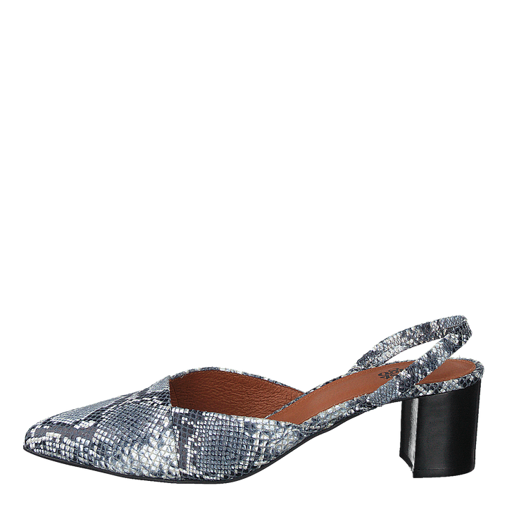 Monaco Slingbacks Blue Snake