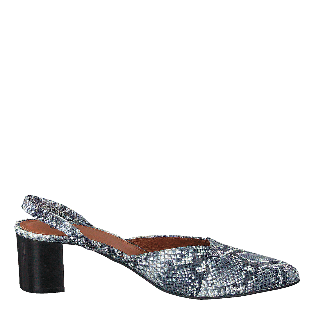 Monaco Slingbacks Blue Snake