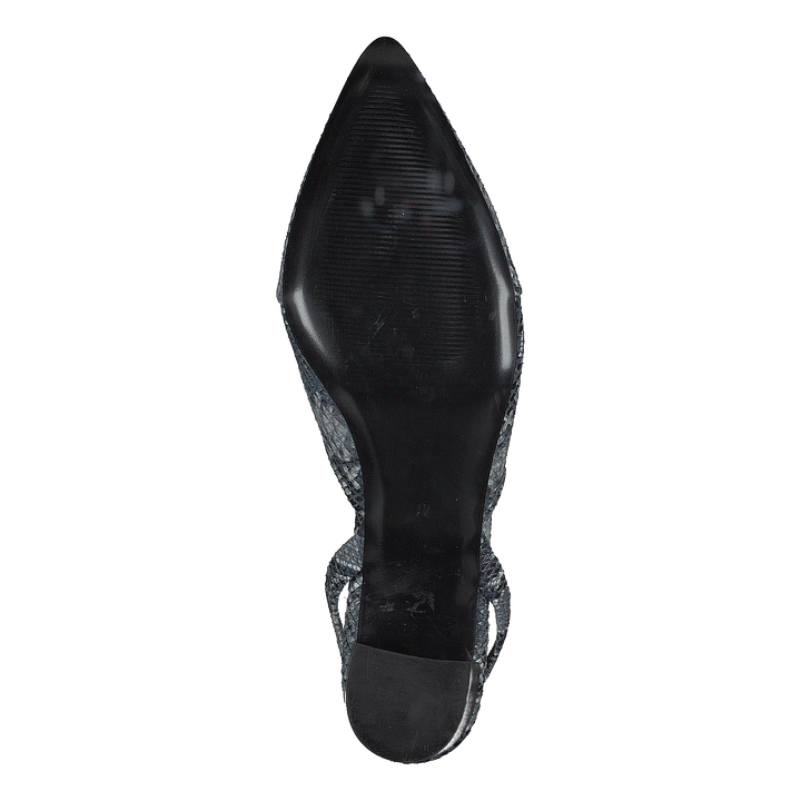 Monaco Slingbacks Blue Snake