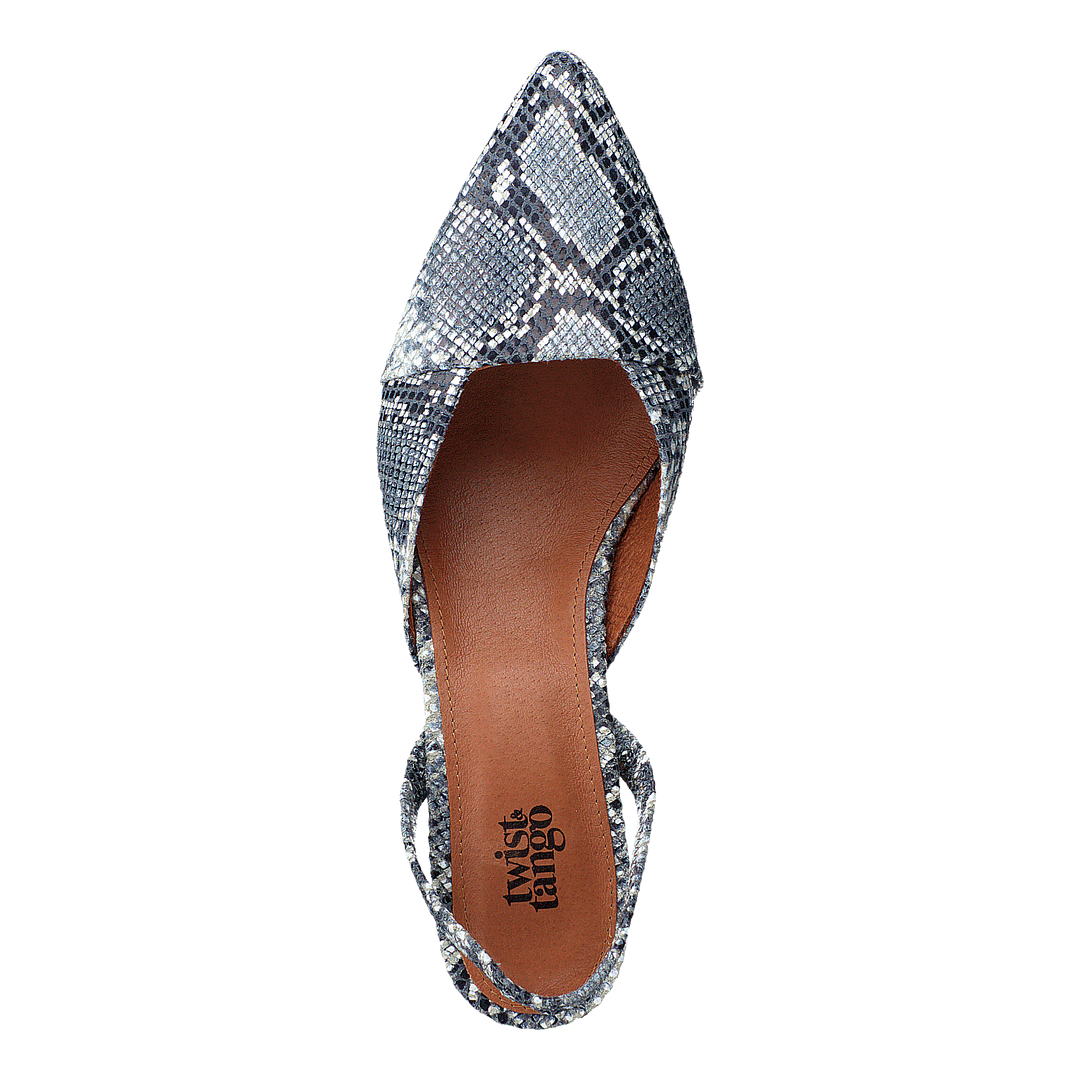 Monaco Slingbacks Blue Snake