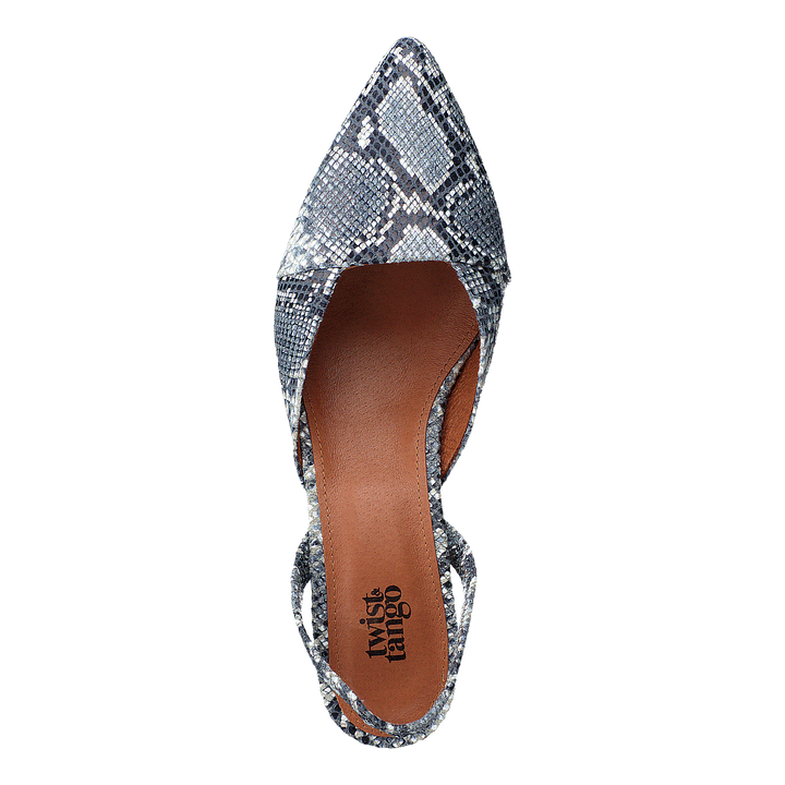 Monaco Slingbacks Blue Snake