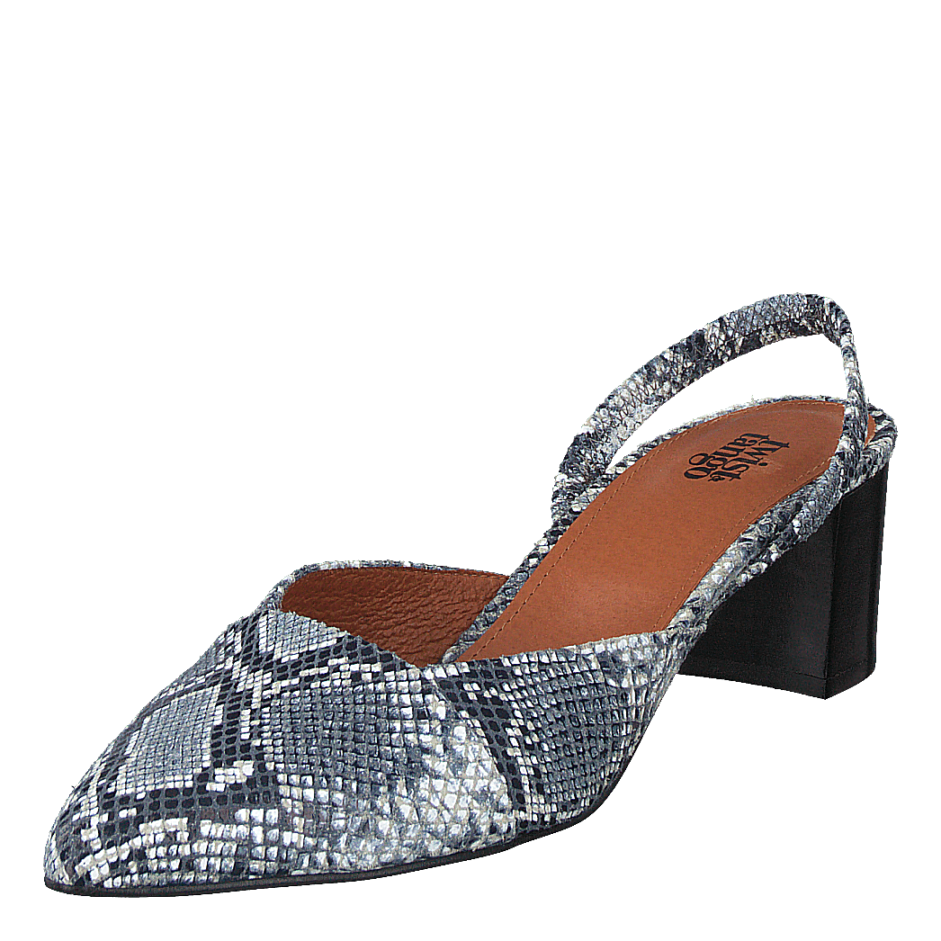 Monaco Slingbacks Blue Snake