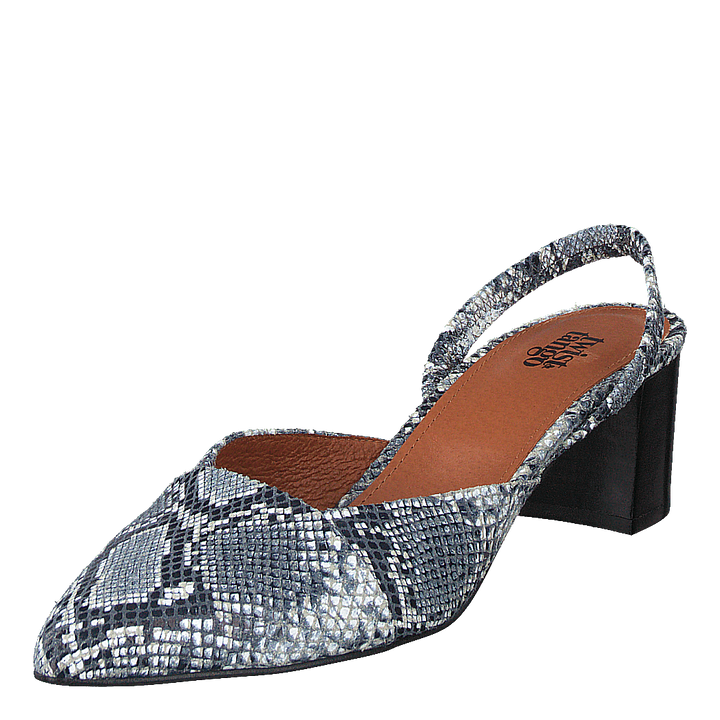 Monaco Slingbacks Blue Snake
