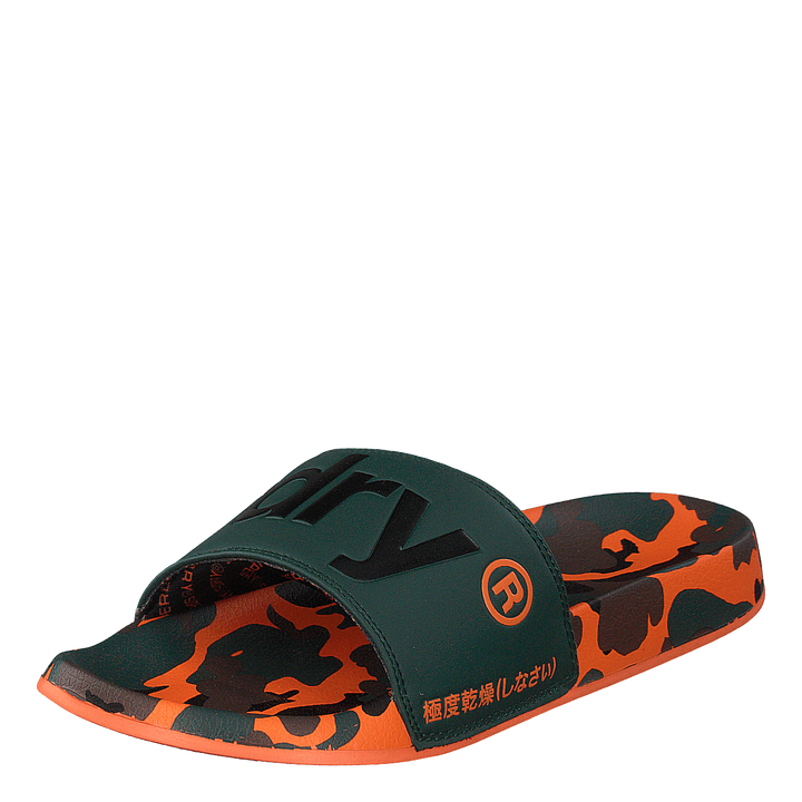 Superdry Aop Beach Slide Khaki/black/orange