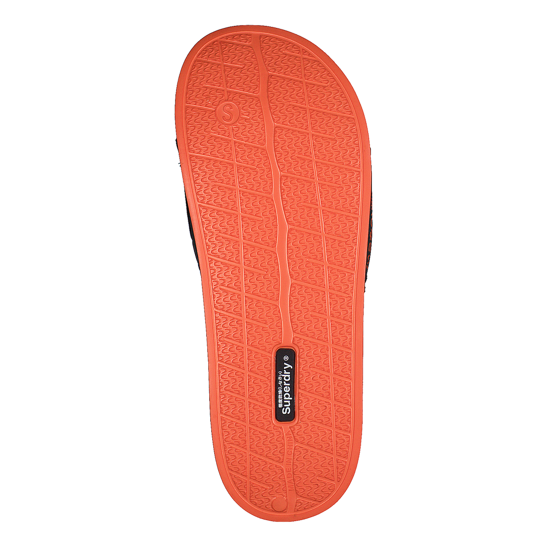 Superdry Aop Beach Slide Khaki/black/orange