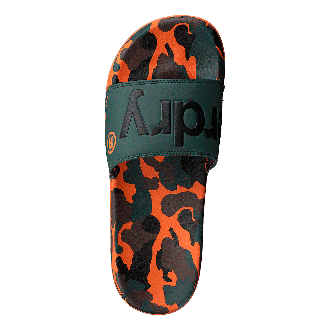 Superdry Aop Beach Slide Khaki/black/orange