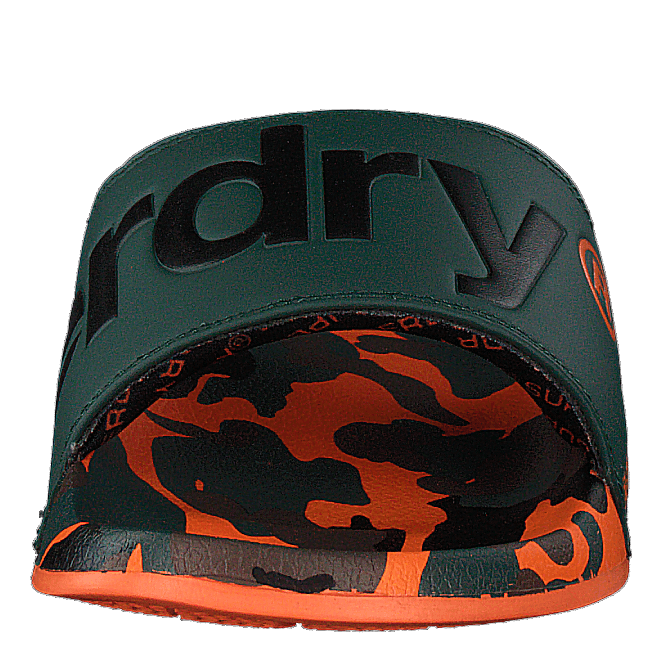 Superdry Aop Beach Slide Khaki/black/orange