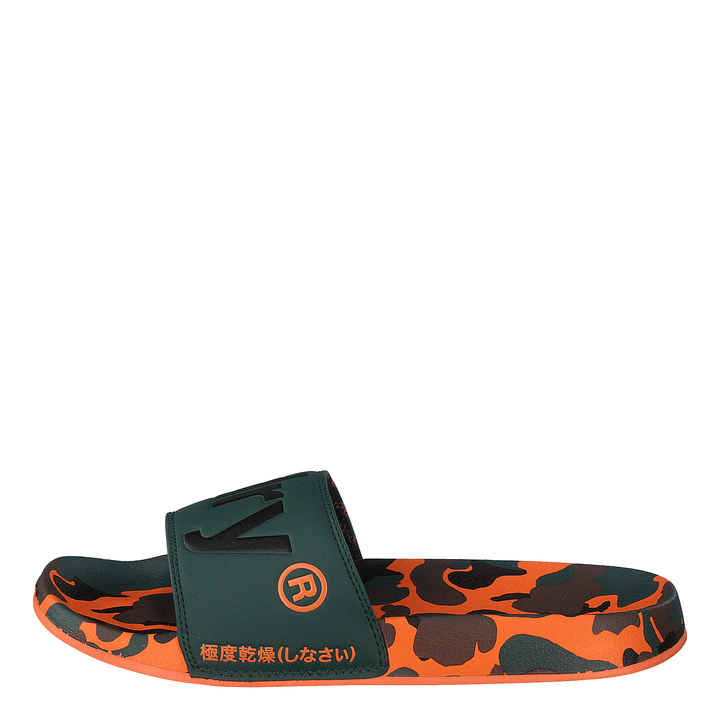 Superdry Aop Beach Slide Khaki/black/orange