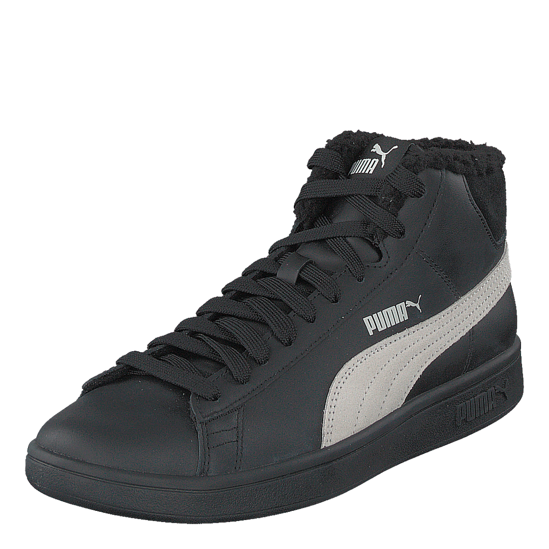 Puma Smash V2 Mid L Fur Jr Puma Black-whisper White