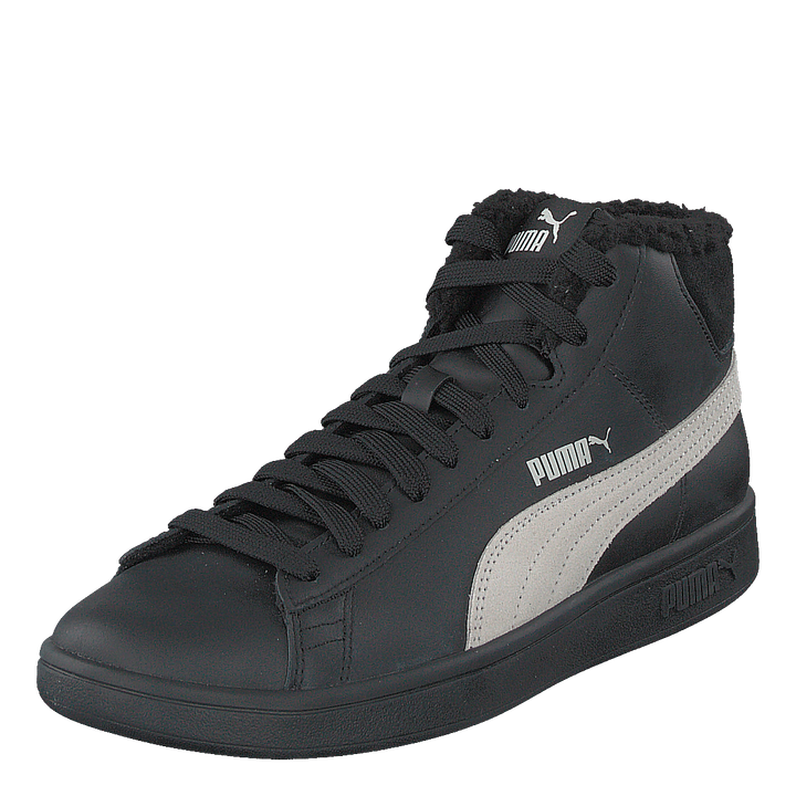Puma Smash V2 Mid L Fur Jr Puma Black-whisper White