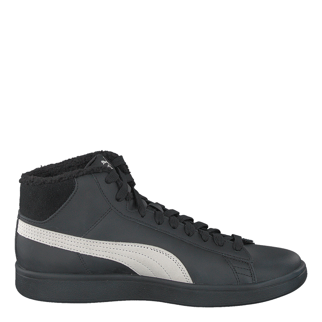 Puma Smash V2 Mid L Fur Jr Puma Black-whisper White