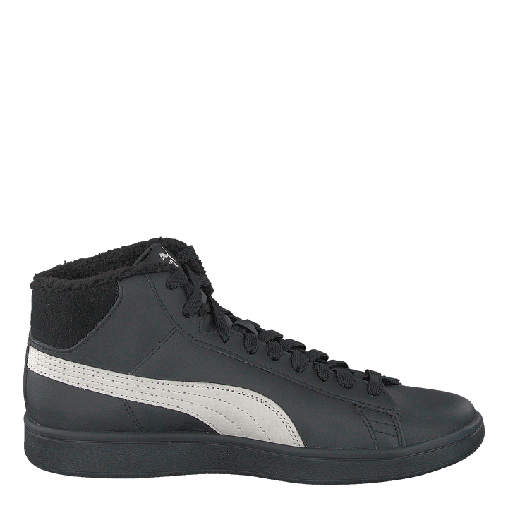 Puma Smash V2 Mid L Fur Jr Puma Black-whisper White