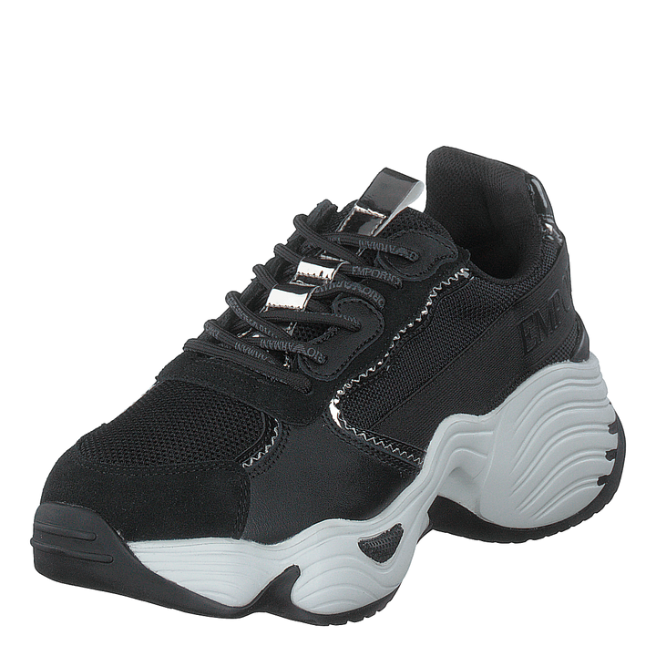 Lace Up Sneaker R540 Black+black+gunmetal