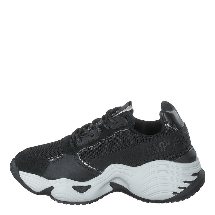 Lace Up Sneaker R540 Black+black+gunmetal