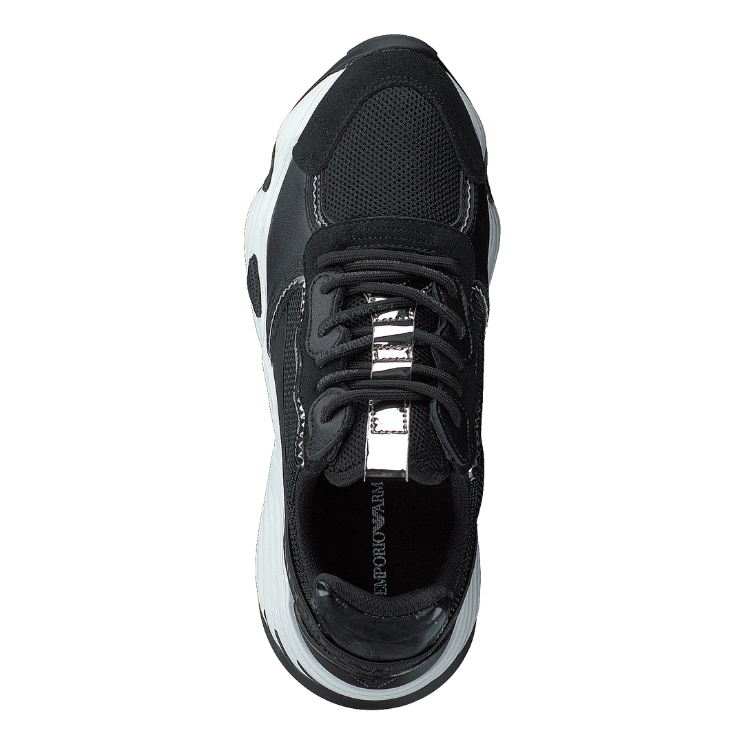 Lace Up Sneaker R540 Black+black+gunmetal