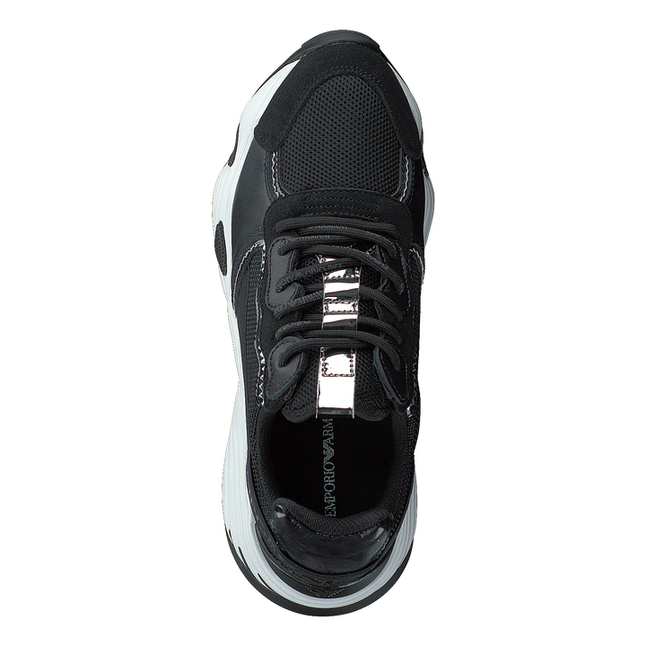 Lace Up Sneaker R540 Black+black+gunmetal