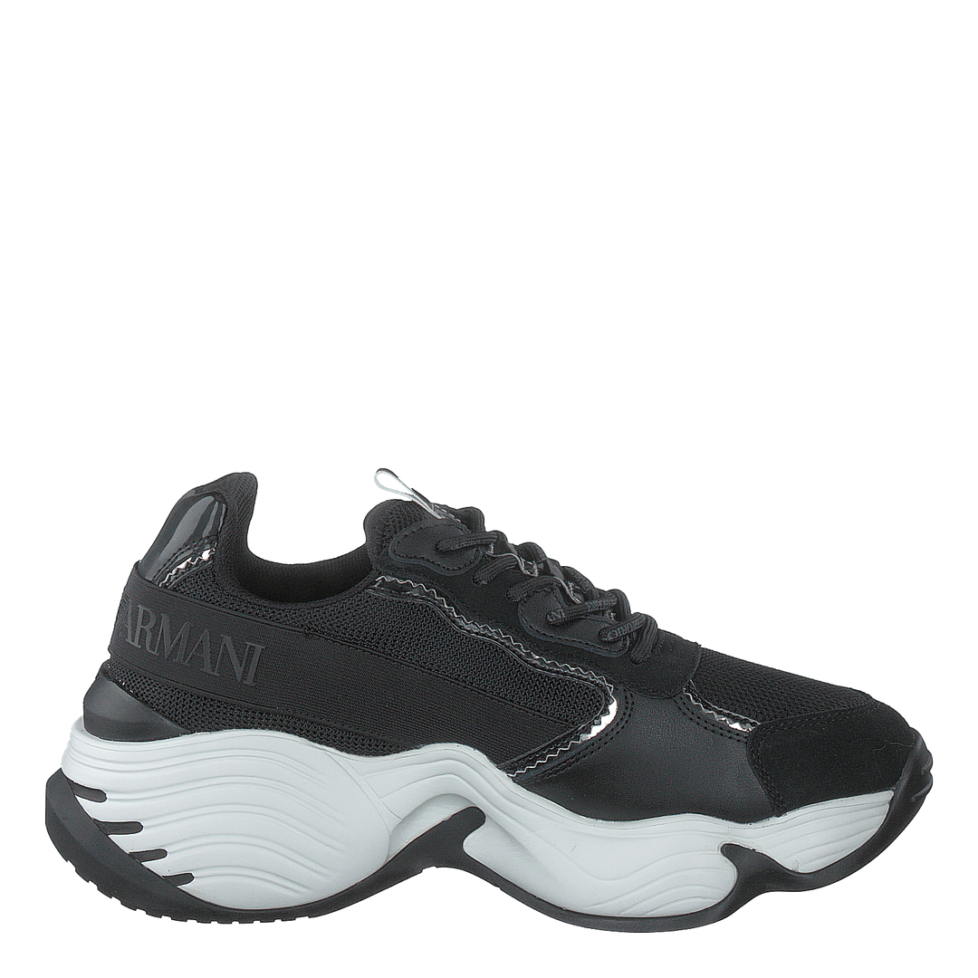 Lace Up Sneaker R540 Black+black+gunmetal