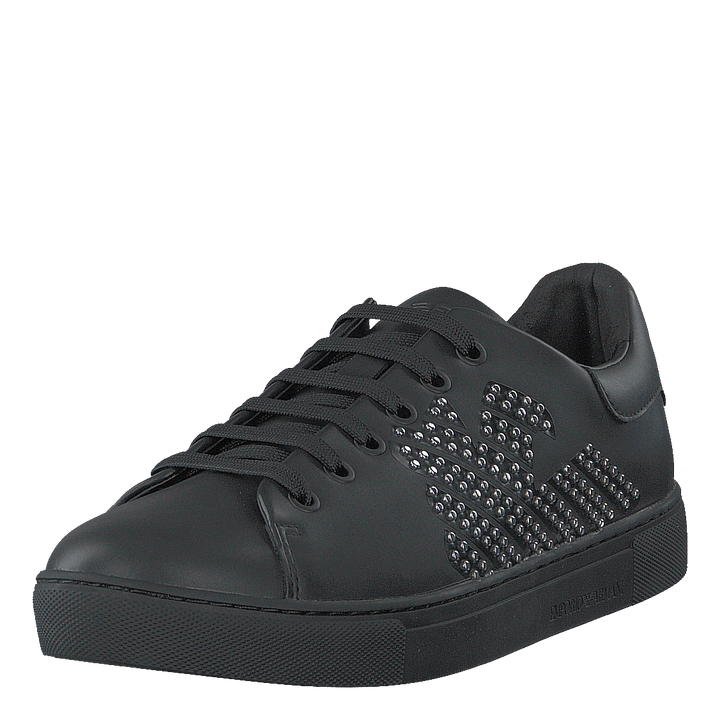 Lace Up Sneaker B168 Black+silver