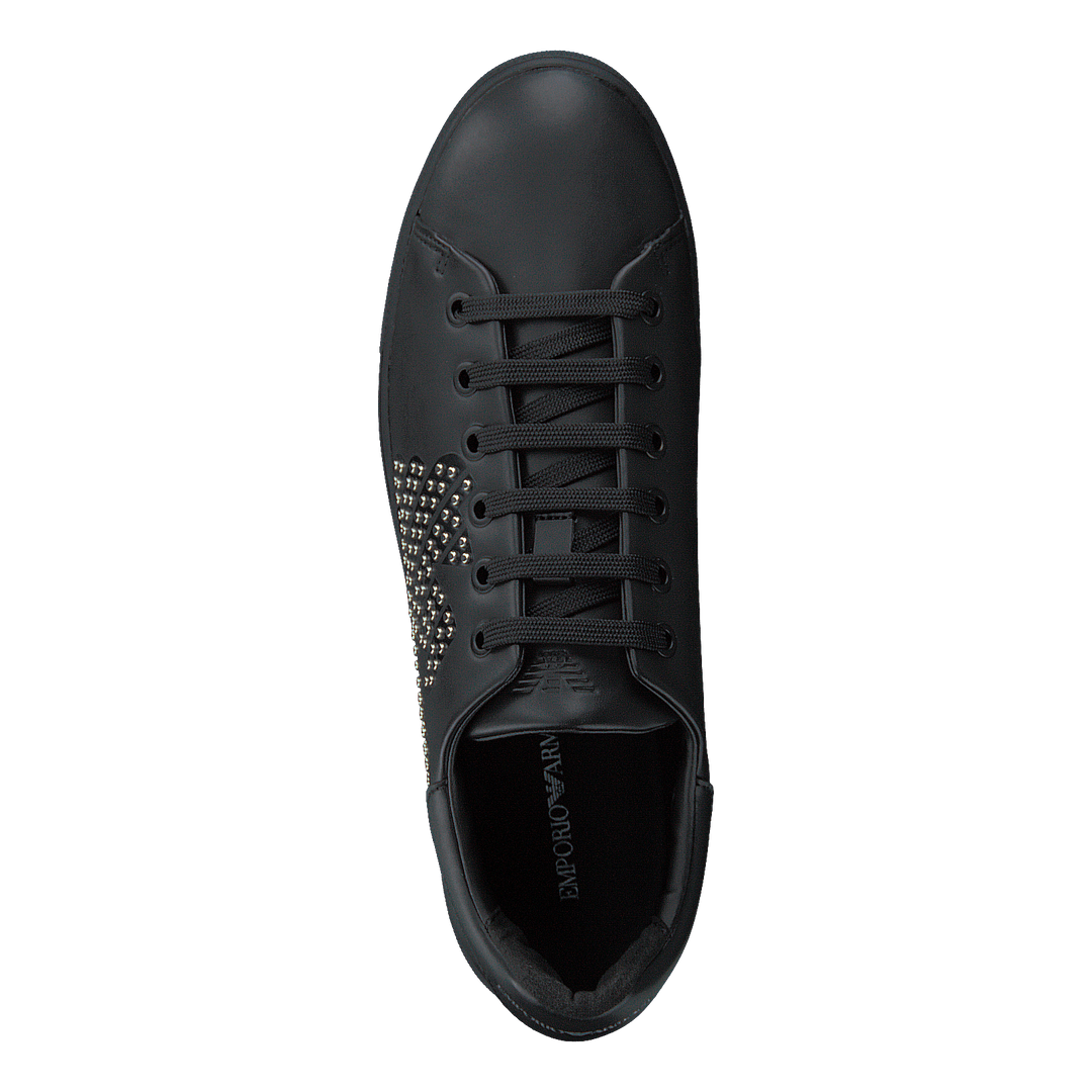 Lace Up Sneaker B168 Black+silver