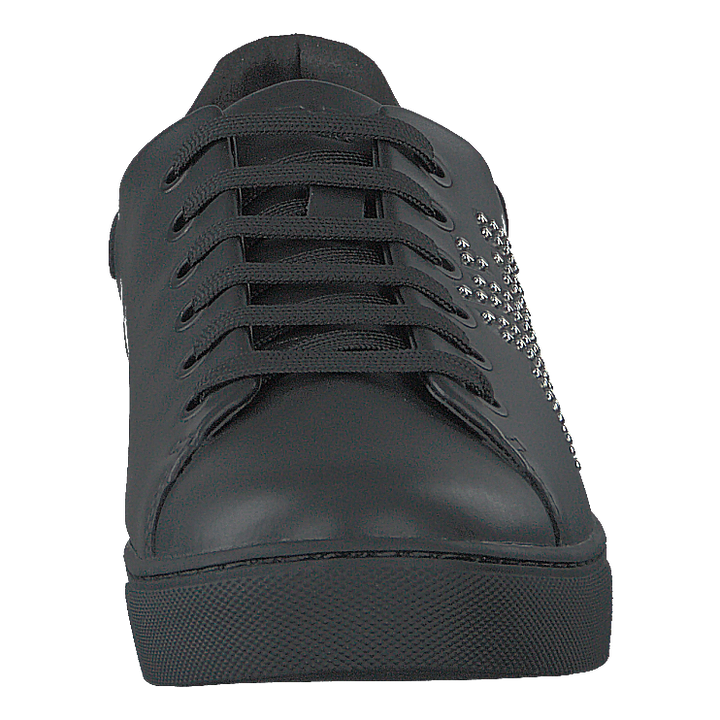 Lace Up Sneaker B168 Black+silver