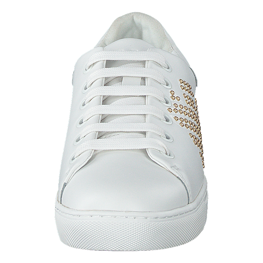 Lace Up Sneaker R579 White+gold