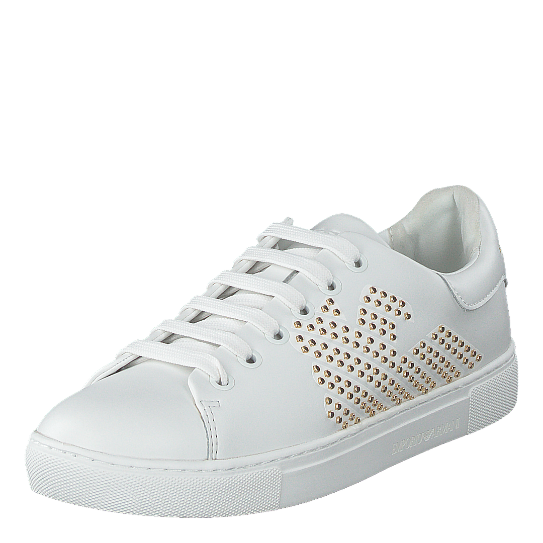 Lace Up Sneaker R579 White+gold