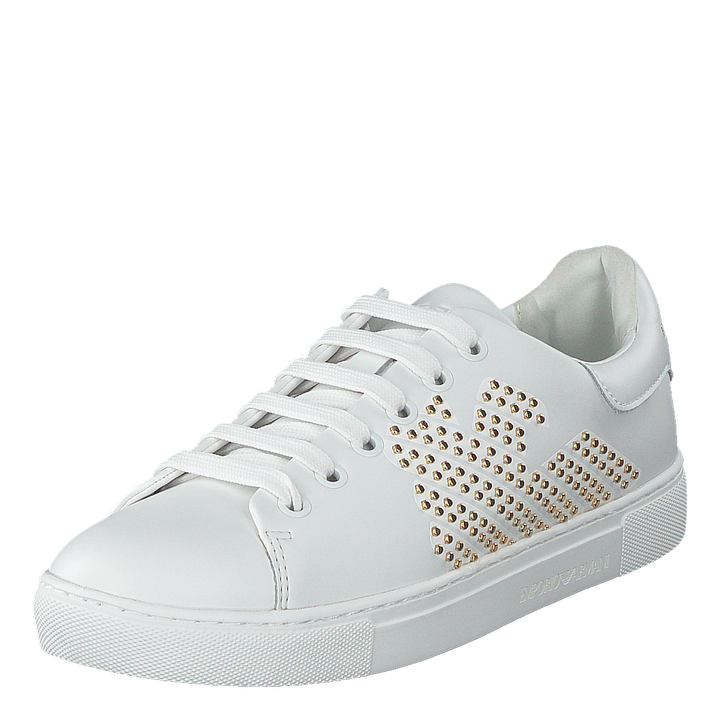 Lace Up Sneaker R579 White+gold
