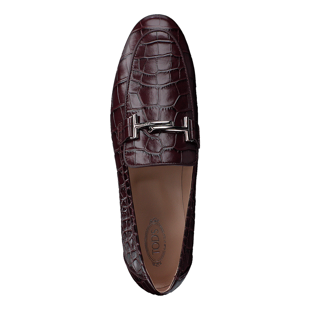 Gommini Double T Brown Printed Reptile