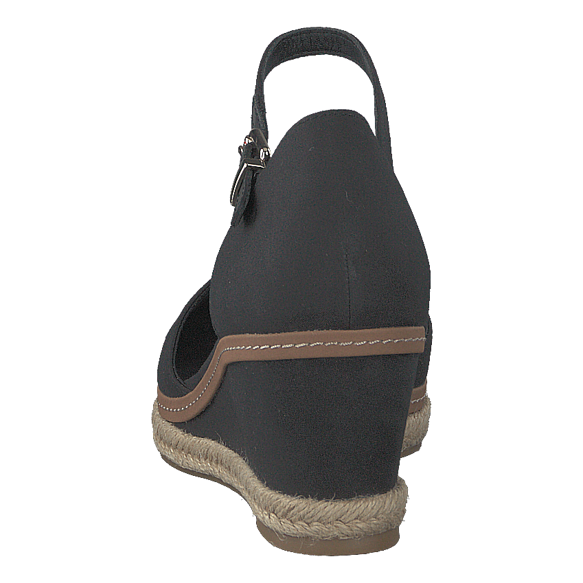 Basic Closed Toe Mid Wedge Black Bds