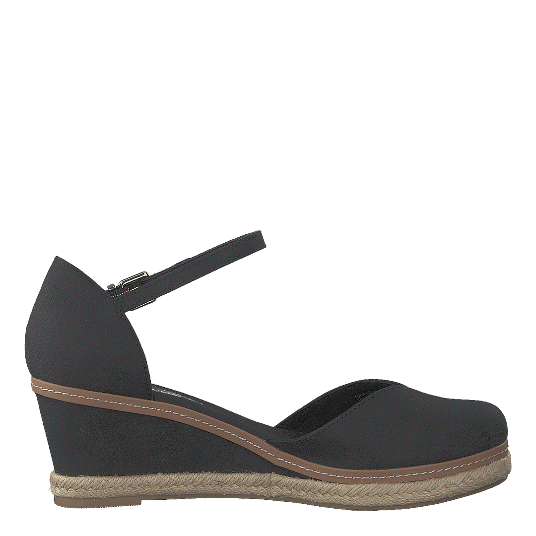 Basic Closed Toe Mid Wedge Black Bds