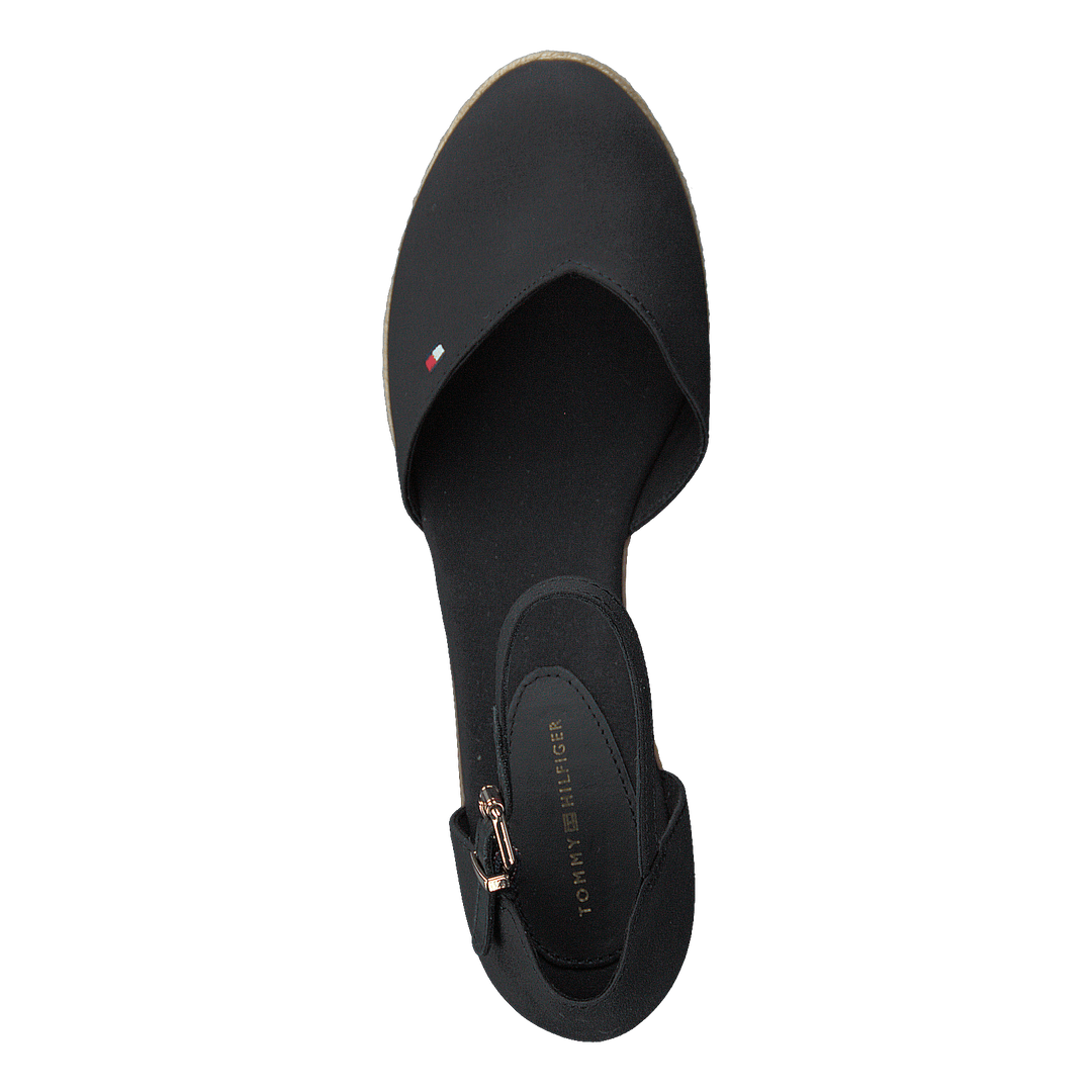 Basic Closed Toe Mid Wedge Black Bds